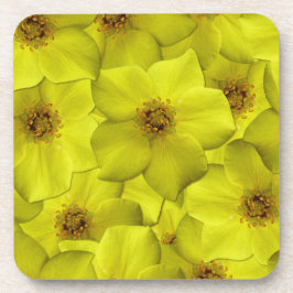 Shrubby Cinquefoil Nahtloses Muster Getränkeuntersetzer