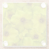 Shrubby Cinquefoil Nahtloses Muster Glasuntersetzer (Rückseite)