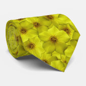 Shrubby Cinquefoil Nahtloses Muster Krawatte (Gerollt)