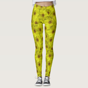 Shrubby Cinquefoil Nahtloses Muster Leggings