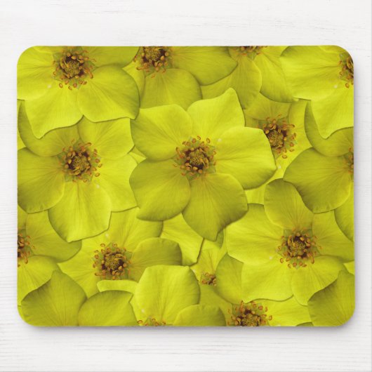 Shrubby Cinquefoil Nahtloses Muster Mousepad (Vorne)