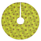 Shrubby Cinquefoil Nahtloses Muster Polyester Weihnachtsbaumdecke (Vorderseite)