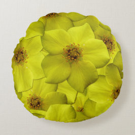 Shrubby Cinquefoil Nahtloses Muster Rundes Kissen