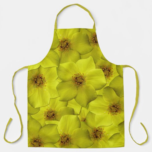 Shrubby Cinquefoil Nahtloses Muster Schürze (Vorderseite)