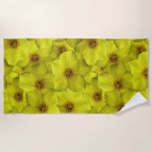 Shrubby Cinquefoil Nahtloses Muster Strandtuch (Vorderseite)