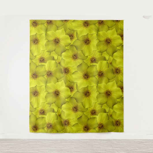 Shrubby Cinquefoil Nahtloses Muster Wandteppich (Vorderseite)