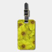 Shrubby Cinquefolie Nahtloses Muster Gepäckanhänger (Vorderseite vertikal)