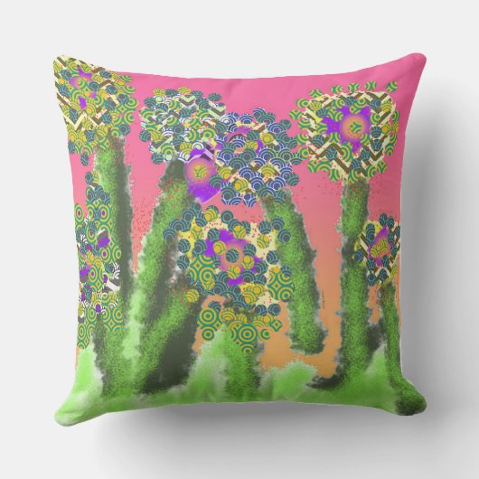 Shrubby Pattern Blooms Kissen (Rückseite)