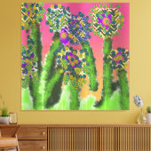 Shrubby Pattern Blooms Leinwanddruck (Insitu (Wohnzimmer))