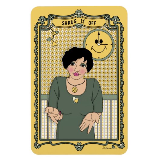 Shrug den Kühlschrank Off_C_4x6 Magnet (Vertikal)