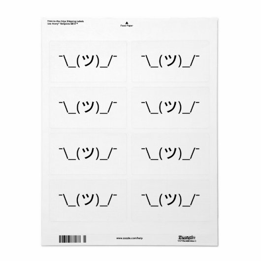 Shrug Emoticon Ø\_(ツ_/ Ø Japanisch Kaomoji (Vorne)