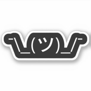 Shrug Emoticon Ø\_(ツ_/ Ø Japanisch Kaomoji Aufkleber