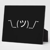 Shrug Emoticon Ø\_(ツ_/ Ø Japanisch Kaomoji Fotoplatte (Seite)