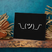 Shrug Emoticon Ø\_(ツ_/ Ø Japanisch Kaomoji Fotoplatte (Seite)