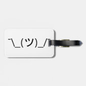 Shrug Emoticon Ø\_(ツ_/ Ø Japanisch Kaomoji Gepäckanhänger (Rückseite horizontal)