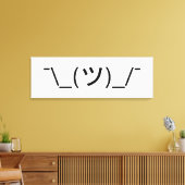 Shrug Emoticon Ø\_(ツ_/ Ø Japanisch Kaomoji Leinwanddruck (Insitu (Wohnzimmer))