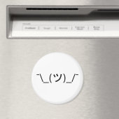 Shrug Emoticon Ø\_(ツ_/ Ø Japanisch Kaomoji Magnet (In Situ (Geschirrspüler))
