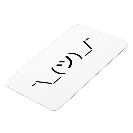 Shrug Emoticon Ø\_(ツ_/ Ø Japanisch Kaomoji Magnet (Linke Seite)