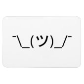 Shrug Emoticon Ø\_(ツ_/ Ø Japanisch Kaomoji Magnet (Horizontal)