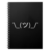 Shrug Emoticon Ø\_(ツ_/ Ø Japanisch Kaomoji Notizblock (Vorderseite)