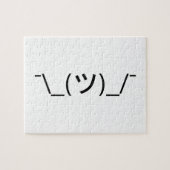 Shrug Emoticon Ø\_(ツ_/ Ø Japanisch Kaomoji Puzzle (Horizontal)