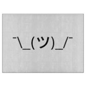 Shrug Emoticon Ø\_(ツ_/ Ø Japanisch Kaomoji Schneidebrett (Vorderseite)