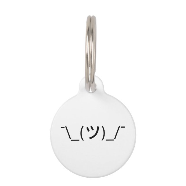 Shrug Emoticon Ø\_(ツ_/ Ø Japanisch Kaomoji Tiermarke (Vorderseite)