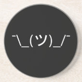Shrug Emoticon Ø\_(ツ_/ Ø Japanisch Kaomoji Untersetzer (Vorne)