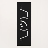 Shrug Emoticon Ø\_(ツ_/ Ø Japanisch Kaomoji Yogamatte (Rückseite)