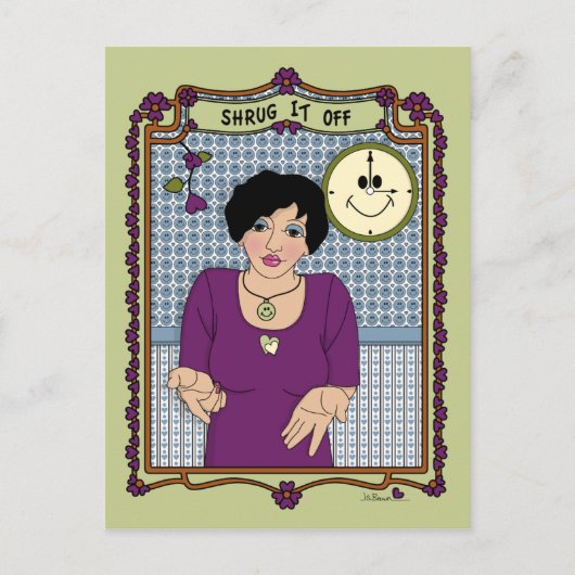 Shrug es Off_A_ Postkarte (Vorderseite)