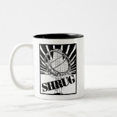 SHRUG inspiriert durch den neuen Atlas gezuckt Zweifarbige Tasse (Links)