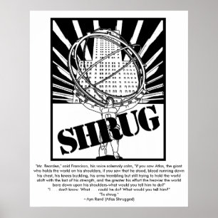SHRUG-Poster Inspiriert durch das neuartige Atlas- Poster