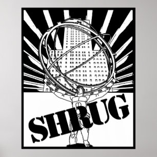SHRUG-Poster Inspiriert durch das neuartige Atlas- Poster