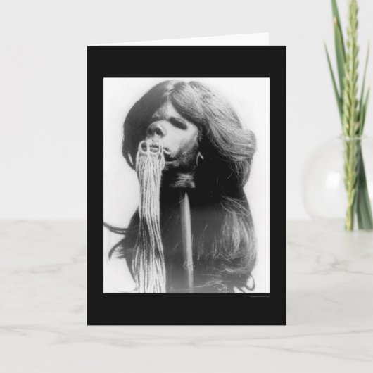 Shrunken Head in Ecuador 1894 Karte (Vorderseite)