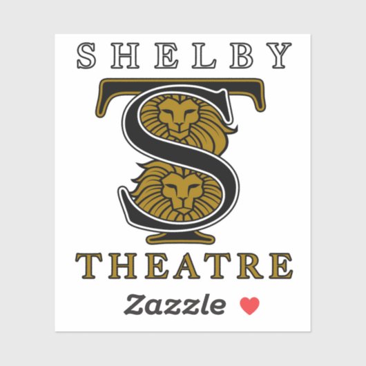 SHS Theater Custom-Cut Vinyl Sticker (Blatt)