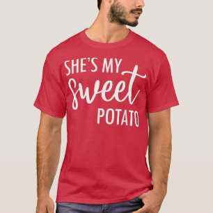 Shse My Sweet Potato I Yam Set Erntedank Couple T-Shirt