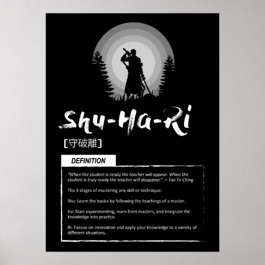 Shu-Ha-Ri - Japanisches Erfolgskonzept Poster (Vorne)