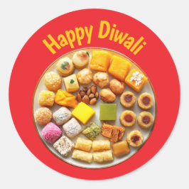 Shubh Deepavali Runder Aufkleber