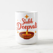 ✨ Shubh Deepavali | Traditionelles Diwali-Rangoli Kaffeetasse (Mittel)