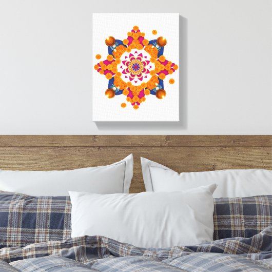 Shubh Diwali Traditionelle indische Wall Art Leinwanddruck (Insitu (Schlafzimmer))