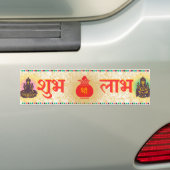 Shubh Labh Hindu-Symbol für Frieden und Wohlstand Autoaufkleber (Auf Auto)