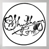 Shubham Love Calligraphy Art Poster (Vorne)