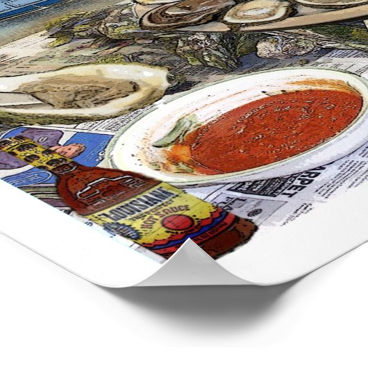 Shuck Em Oysters Poster (Ecke)