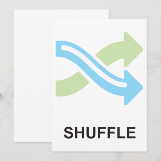 Shuffle-Symbol Einladung (Vorne/Hinten)