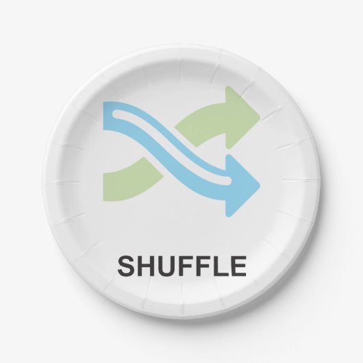 Shuffle-Symbol Pappteller (Vorderseite)
