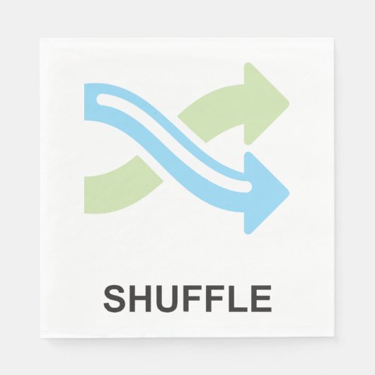Shuffle-Symbol Serviette (Vorderseite)