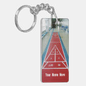 Shuffleboard an Bord der Gewohnheit Schlüsselanhänger (Vorderseite links)