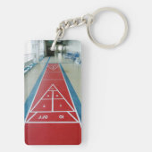 Shuffleboard an Bord der Gewohnheit Schlüsselanhänger (Rückseite)