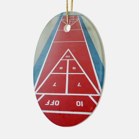 Shuffleboard an Bord Keramik Ornament (Links)