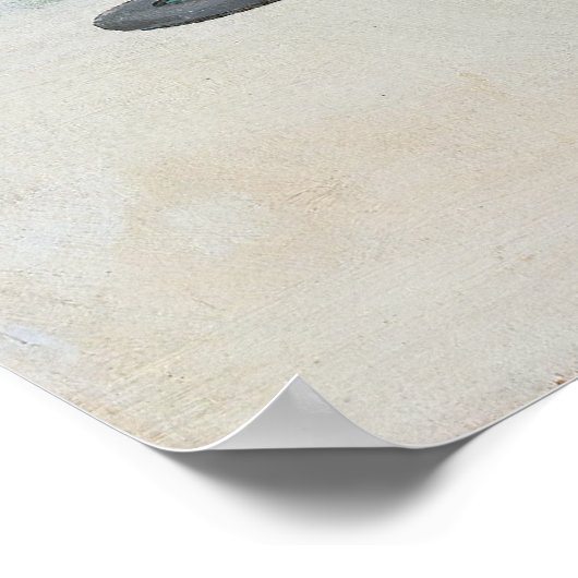 Shuffleboard-Button nach oben Poster (Ecke)